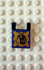 LEGO Flag 2 x 2 Square with Flat Edge with Scorpion and Lion 2335pb006