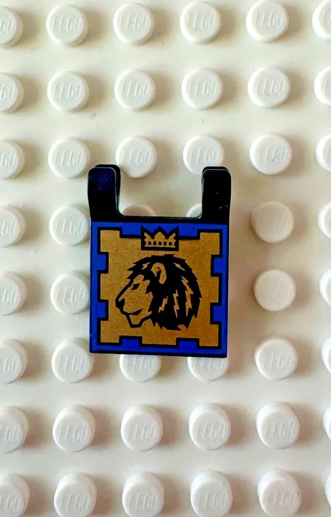 LEGO Flag 2 x 2 Square with Flat Edge with Scorpion and Lion 2335pb006