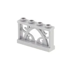 1x LEGO Fence Ornament 1x4x2 New Light Gray Gate Grille Barrier 6267404 19121
