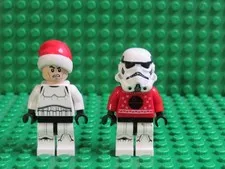 Lot 2 Lego Star Wars Santa Christmas Party Sweater Stormtrooper minifigs NM60