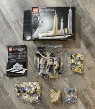 LEGO Architecture New York City 21028 Part Lot Box Manual Sealed Bags Incomplete