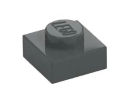 LEGO 1x1 Dark Gray Plate Brick 739 Pieces Number 3024 Building Set Loose