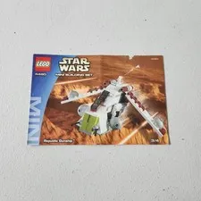 LEGO STAR WARS MINI BUILDING SET 3/4 4490 Republic Gunship Instruction Manual