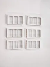 Lego Qty 6 - White - 57894c02 ^{Window 1 x 4 x 6 with 3 Panes with Trans-Clear G