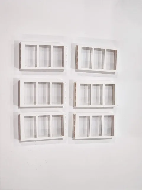 Lego Qty 6 - White - 57894c02 ^{Window 1 x 4 x 6 with 3 Panes with Trans-Clear G