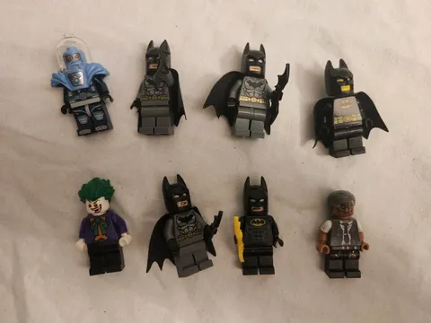 Lot 8 LEGO Batman Minifigures Batman Joker Commissioner James Gordon Mr. Freeze
