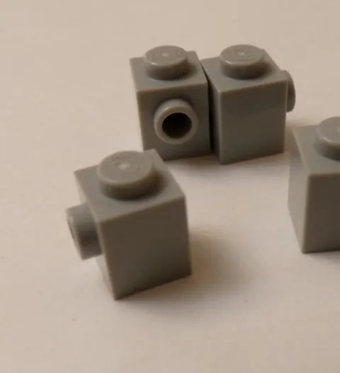 Lego x4 Light Bluish Gray 1x1 Brick With One Side Stud, 87087 (028-228)