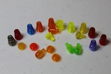 Assorted LEGO Transparent Cones and other Pieces