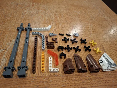 LEGO Technic Parts Bulk Lot Beams and Panels and Gears Multicolor Plastic