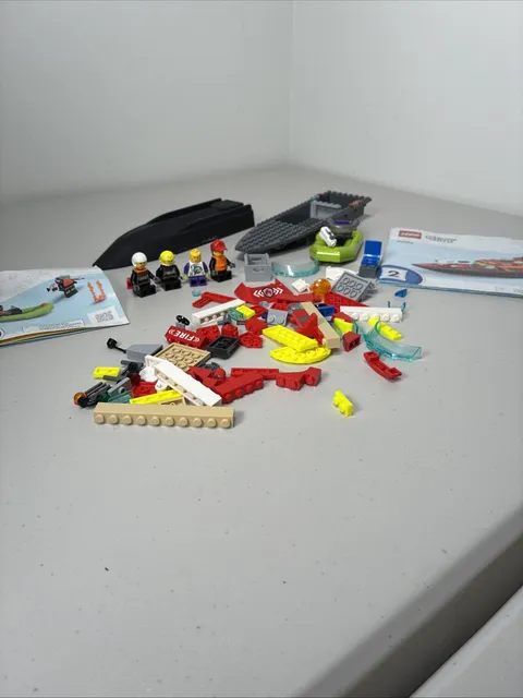 LEGO City Fire Rescue Boat 60373 Building Toy Set Brand (Opened - Check photos)