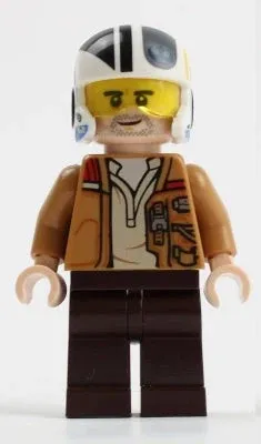 LEGO® Minifigure Star Wars sw1145 Poe Dameron (Medium Nougat Jacket Helmet)