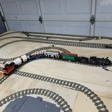 Lego® 3741 9V MY OWN TRAIN Large Black Complete Train with 2 Minis