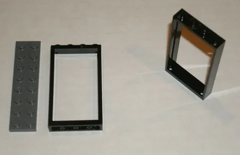 LEGO NEW 1x4x6 Black Door Frame (2x) 4535834 Brick 60596