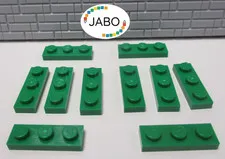 (J7/3/5) LEGO 10 x 3623 Flat Plate 1x3 Green