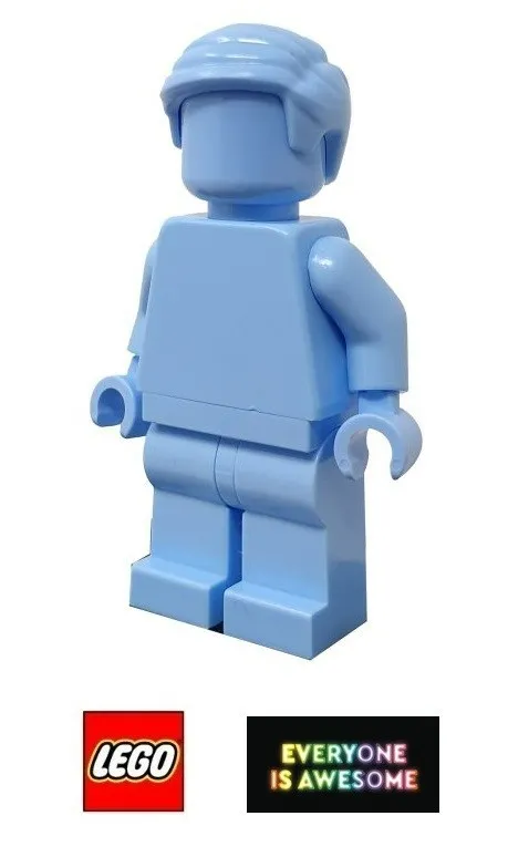LEGO Everyone Is Awesome - Bright Light Blue Monochrome Minifigure - tls108 NEW