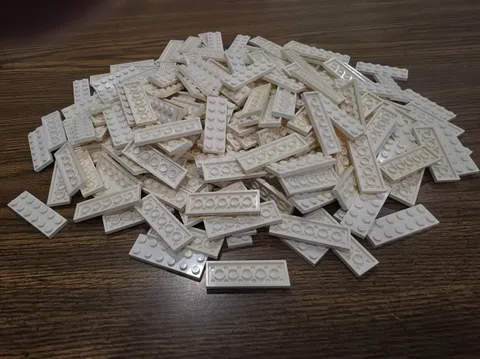 LEGO Qty 241 - White Plate 2 x 6 3795 MOC BULK LOT