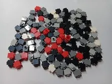 LEGO BULK LOT OF 120 MODIFIED 1X1 BRICKS STUDS ON 2 SIDES #47905 MIXED COLORS