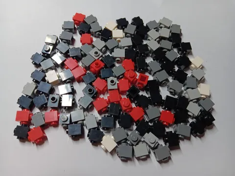 LEGO BULK LOT OF 120 MODIFIED 1X1 BRICKS STUDS ON 2 SIDES #47905 MIXED COLORS