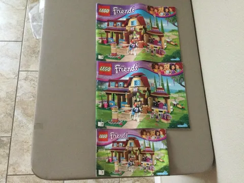 Lot of (3) Lego Friends Instruction Manuals - #41126-1 & #41126-2 #41126-3