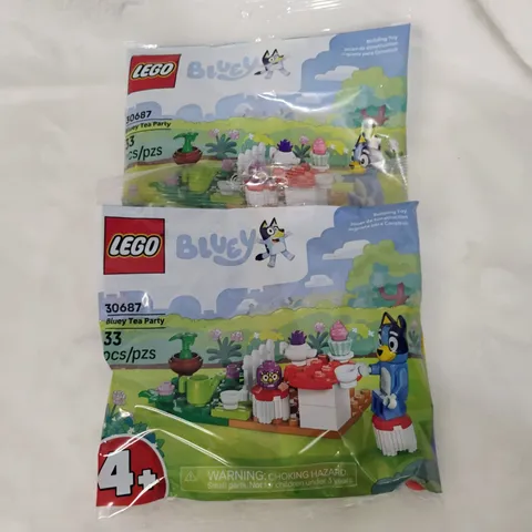 Lot Of 2 Polybag Lego 30687 BLUEY TEA PARTY 33 Pieces NEW Unopened BBC Figure C