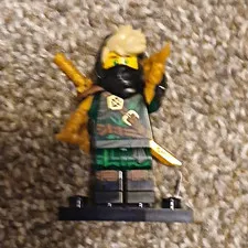 LEGO Ninja Minifigure w/ Hood Mask, Sword & Weapon Accessories