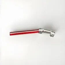 LEGO - Weapon - Star Wars - Count Dooku Light Saber Hilt Angled Chrome Silver 