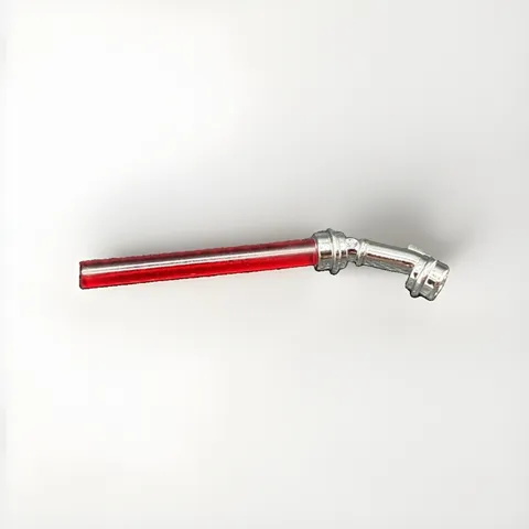 LEGO - Weapon - Star Wars - Count Dooku Light Saber Hilt Angled Chrome Silver 