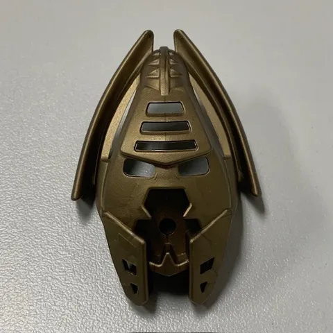 LEGO BIONICLE KRAAHKAN KANOHI MASK 4 Hole Chin #44815b Flat Dark Gold