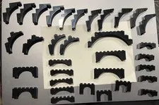 LEGO  93 Assorted Arches Black, Gray, Yellow, Red, White, Brown