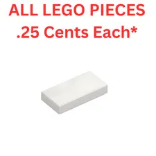 LEGO Tile 1x2 with Groove White 3069 - Genuine LEGO Parts Pieces Bulk