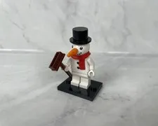 LEGO Snowman Minifigure with Broom