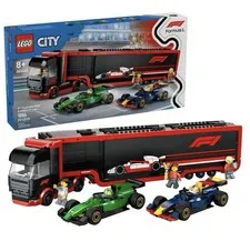 LEGO CITY F1 Truck with RB20 & AMR24 F1 Cars 60445 Complete Set 1086 Pieces New