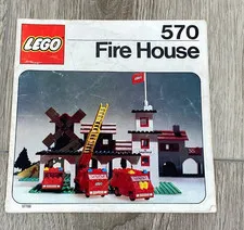 Lego VINTAGE 570 Fire House BUILDING MANUAL ONLY