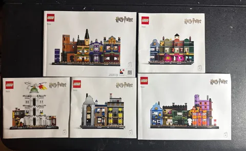 LEGO Harry Potter Diagon Alley Wizarding Shops 76444 Instruction Manuals Only