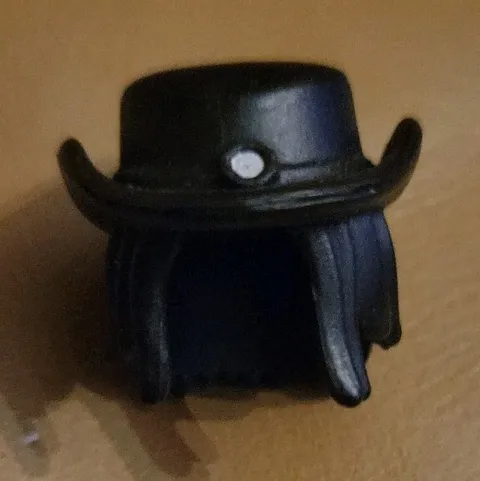 LEGO - Minifig, Headgear Hat / Hair, Gambler Style Cowboy Hat