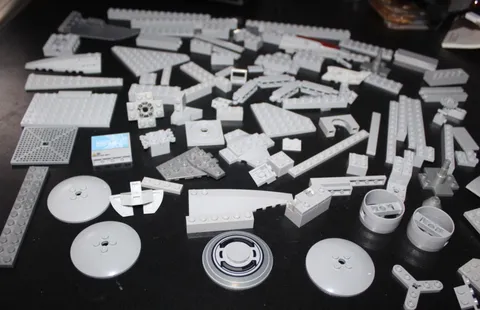 Huge Lego Brick Lot Special Pieces Assorted Gray Wings Accessories  - YS5-=