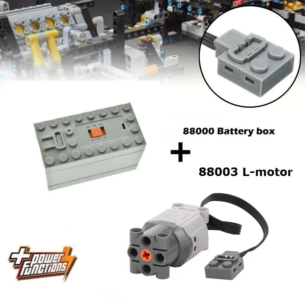 Power Function 88003 L-motor Electric Train 88000 Battery Box For Lego Block Toy