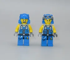 Lego Power Miners Engineer lot 2 minifigures blue outfits