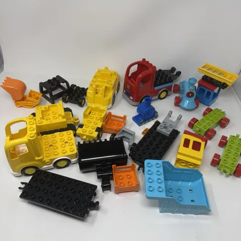 LEGO DUPLO Mixed Lot Vehicles & Parts: Spidey Car, Car Bases, Flatbeds, Cabs
