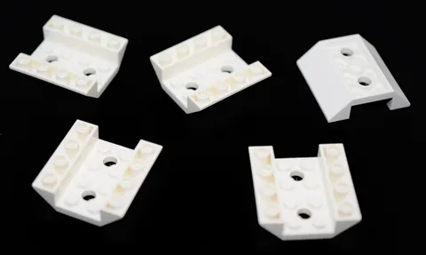 5 LEGO White 4x4 Inverted Double Slope 45° angle sloped angled 72454 4658973