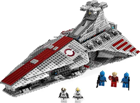 Genuine LEGO SW: Clone Wars VENATOR-CLASS CRUISER Set 8039 Comp w/ Minifigs USED