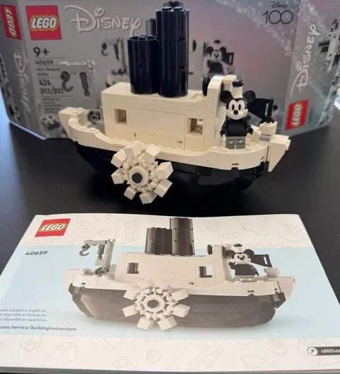 LEGO Disney 40659 Mini Steamboat Willie GWP 100% Complete Box Instructions