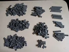 LEGO LOT 430 DARK BLUISH GRAY PLATES 2X2 2X3 2X4 2X6 2X8 2X10 2X12 2X14 2X16 4X4