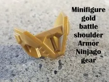LEGO Minifigure Gold Battle Shoulder Armor Ninjago Gear