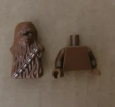 Lego Star Wars Chewbacca Torso and Head Piece ONLY Authentic Lego