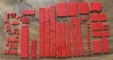 LEGO Lot 235 Red Plates Tiles Wedges Mixed Parts Pieces Bulk Genuine