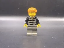 LEGO MINIFIGURE HARRY POTTER RON WEASLEY - BLACK AND WHITE PLAID SHIRT HP032