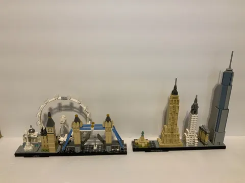 LEGO Architecture Lot of London 21034 and New York City 21028 Complete no manual