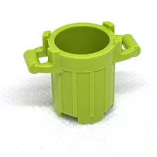 LEGO Parts - Lime Container, Trash Can w/ 4 Cover Holders 92926/28967 - QTY 1