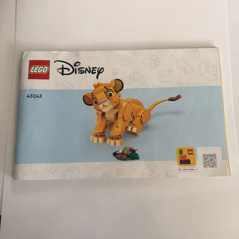 LEGO Disney Simba The Lion King Instruction Manual Booklet ONLY Set 43243 Guide